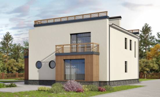 215-002-Л Проект двухэтажного дома, красивый загородный дом из газобетона Белоярский | Проекты домов от House Expert