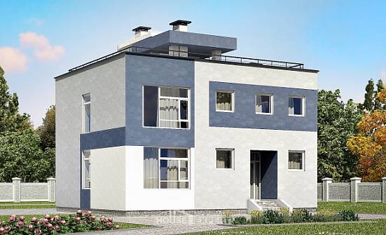 180-005-П Проект двухэтажного дома, современный дом из арболита Нефтеюганск | Проекты домов от House Expert