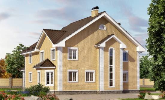 320-003-Л Проект двухэтажного дома, просторный дом из бризолита Урай | Проекты домов от House Expert