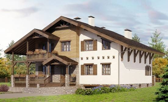 400-004-П Проект трехэтажного дома с мансардным этажом, гараж, уютный домик из кирпича Нижневартовск | Проекты домов от House Expert
