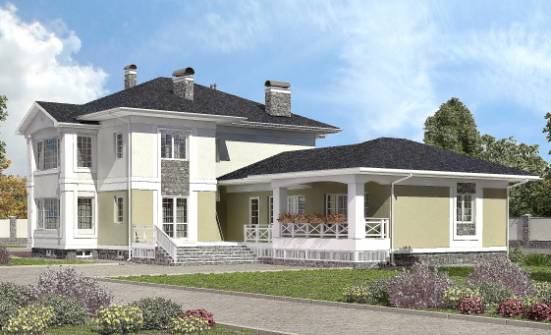 620-001-Л Проект трехэтажного дома, гараж, современный дом из арболита Нижневартовск | Проекты домов от House Expert