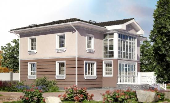 210-005-П Проект двухэтажного дома, просторный загородный дом из керамзитобетонных блоков Мегион | Проекты домов от House Expert