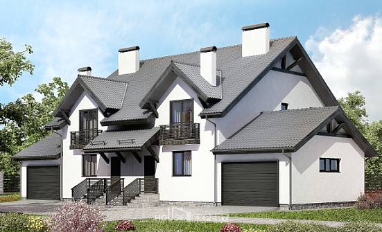 290-003-П Проект двухэтажного дома мансардой, огромный домик из твинблока Югорск | Проекты домов от House Expert