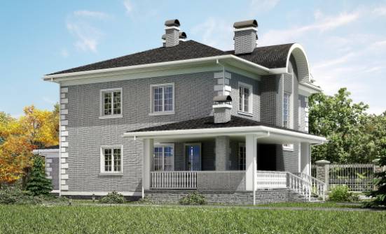 245-004-Л Проект двухэтажного дома, гараж, просторный домик из кирпича Югорск | Проекты домов от House Expert