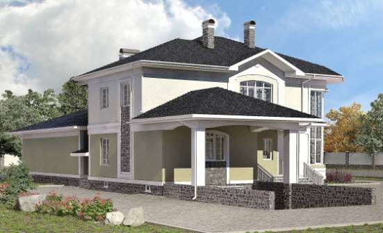 620-001-Л Проект трехэтажного дома, гараж, современный дом из арболита Нижневартовск | Проекты домов от House Expert