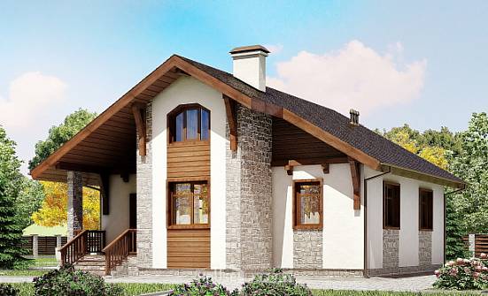 080-002-Л Проект одноэтажного дома, красивый домик из бризолита Урай | Проекты домов от House Expert
