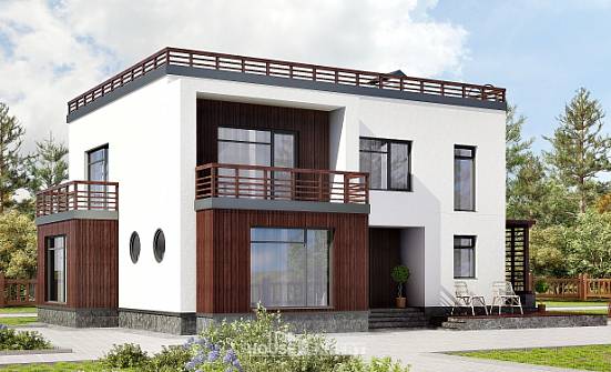 215-002-П Проект двухэтажного дома, классический коттедж из теплоблока Нягань | Проекты домов от House Expert