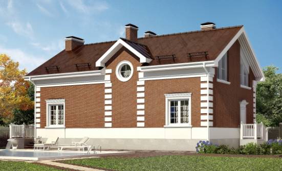 160-009-П Проект двухэтажного дома мансардой, небольшой дом из керамзитобетонных блоков Когалым | Проекты домов от House Expert