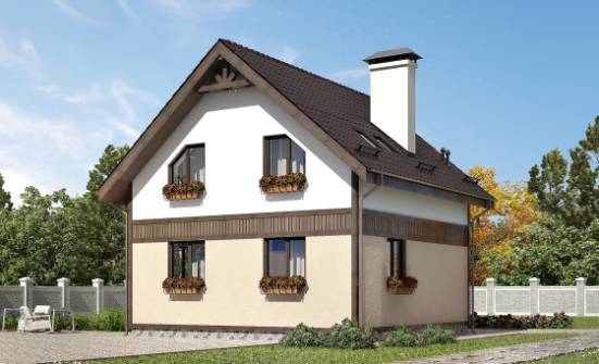 105-001-П Проект двухэтажного дома мансардой, уютный домик из газосиликатных блоков Нижневартовск | Проекты домов от House Expert