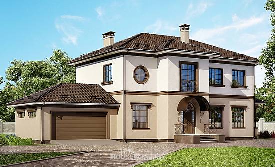 290-004-Л Проект двухэтажного дома и гаражом, красивый дом из кирпича Нижневартовск | Проекты домов от House Expert