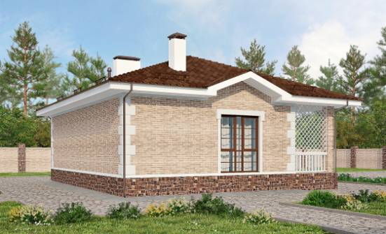 065-002-П Проект бани из кирпича Лангепас | Проекты одноэтажных домов от House Expert