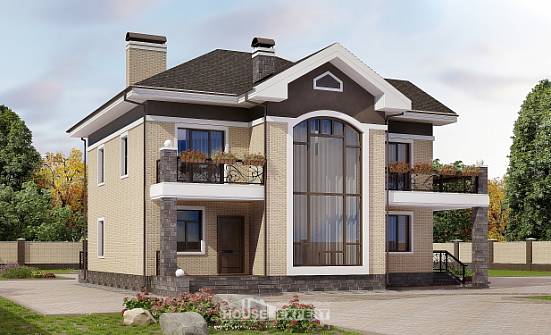 200-006-П Проект двухэтажного дома, уютный загородный дом из кирпича Нижневартовск | Проекты домов от House Expert