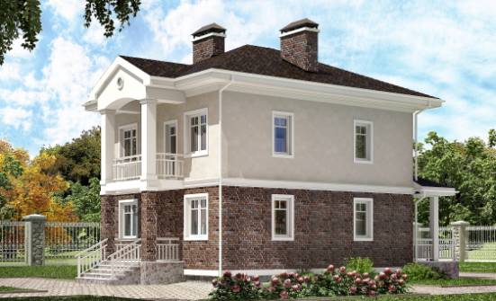 120-001-Л Проект трехэтажного дома, классический домик из поризованных блоков Нефтеюганск | Проекты домов от House Expert
