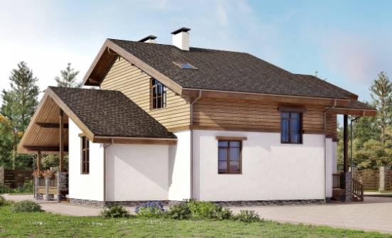 210-006-П Проект двухэтажного дома с мансардой, простой домик из кирпича Сургут | Проекты домов от House Expert