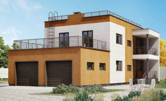 180-012-П Проект двухэтажного дома и гаражом, просторный коттедж из кирпича Когалым | Проекты домов от House Expert