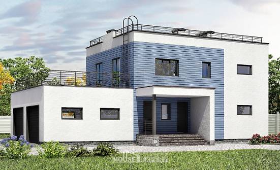 180-012-Л Проект двухэтажного дома, гараж, просторный дом из кирпича Нефтеюганск | Проекты домов от House Expert
