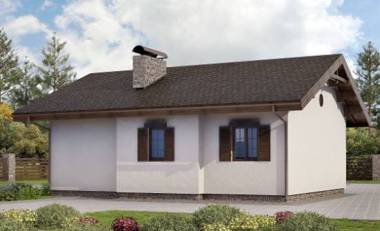 090-002-П Проект одноэтажного дома, современный домик из кирпича Мегион | Проекты домов от House Expert