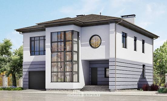300-006-Л Проект двухэтажного дома и гаражом, уютный коттедж из кирпича Урай | Проекты домов от House Expert