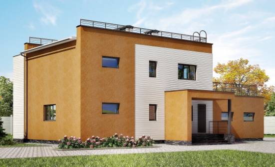 180-012-П Проект двухэтажного дома и гаражом, просторный коттедж из кирпича Когалым | Проекты домов от House Expert