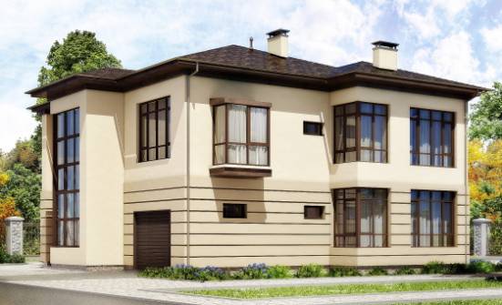 300-006-П Проект двухэтажного дома, гараж, просторный домик из кирпича Советский | Проекты домов от House Expert