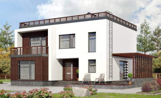 215-002-П Проект двухэтажного дома, классический коттедж из теплоблока Нягань | Проекты домов от House Expert