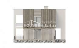 150-017-П Проект двухэтажного дома, компактный домик из бризолита, Белоярский