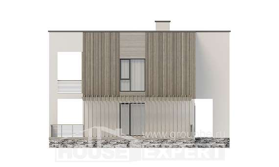 150-017-П Проект двухэтажного дома, компактный домик из бризолита, Белоярский
