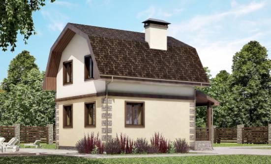070-004-П Проект двухэтажного дома мансардой, дешевый домик из твинблока Ханты-Мансийск | Проекты домов от House Expert