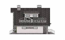 180-017-Л Проект двухэтажного дома мансардный этаж и гаражом, уютный домик из газобетона, Мегион