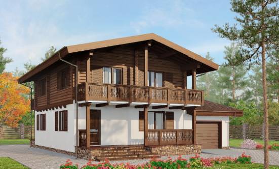 200-011-П Проект двухэтажного дома с мансардой, простой коттедж из газобетона, Нягань