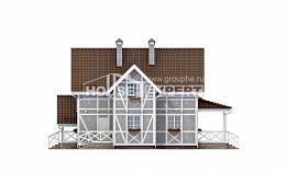 160-003-Л Проект двухэтажного дома мансардой, небольшой коттедж из теплоблока, Покачи