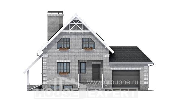 200-009-П Проект трехэтажного дома с мансардой, гараж, уютный домик из блока, Мегион