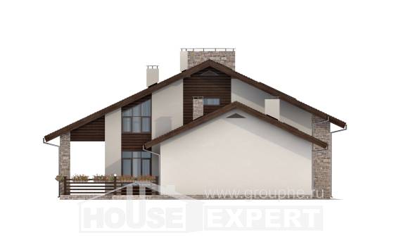 480-001-Л Проект двухэтажного дома мансардный этаж, просторный дом из пеноблока, Нефтеюганск