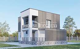 150-017-П Проект двухэтажного дома, уютный домик из бризолита, Когалым