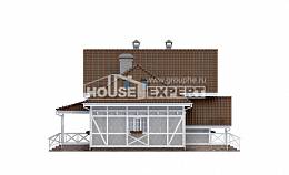 160-003-Л Проект двухэтажного дома с мансардой, бюджетный загородный дом из поризованных блоков, Радужный