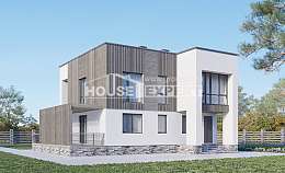 150-017-П Проект двухэтажного дома, классический загородный дом из теплоблока, Мегион