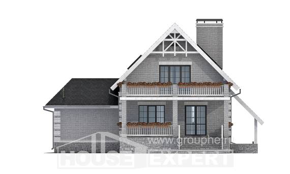 200-009-П Проект трехэтажного дома с мансардным этажом и гаражом, средний домик из твинблока, Нягань