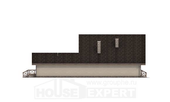 265-001-Л Проект двухэтажного дома с мансардой, гараж, современный загородный дом из поризованных блоков, Когалым